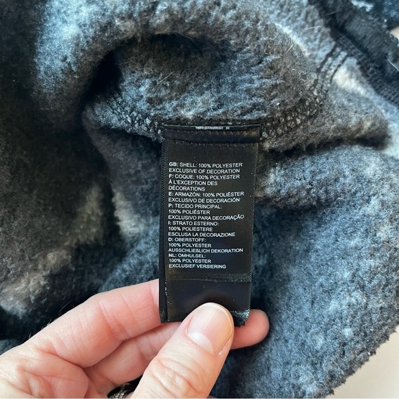 The North Face Fleece Zip Men’s Jacket Black Gray Size Small - Picture 6 of 7